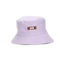 Lavender purple bucket hat with leather logo patch and durable stitched brim for summer - Light Purple