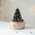Christmas tree musical box with rotating train on base, dimensions 15x10cm, weight 552g - Musical Rotating Train Christmas Tree