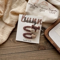 Brown plush fox and checkered heart hair clips set for girls on a white display card - Squirrel Shape Hair Clip