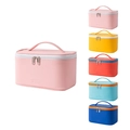 Roze PU-lederen make-uptas met kleurvarianten in geel, rood en blauw - Achthoekige Tas / Groot / Roze