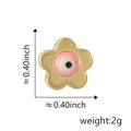 Ciondolo a fiore con occhio rosa dorato, misura 0,40 pollici e peso di soli 2g - Stile 6-Occhio Rosa