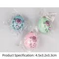 Mini rock paper scissors toy keychain in blue pink and green variants with metal chains - Egg-shaped Rock Paper Scissors (Monochrome Printing Bagged)