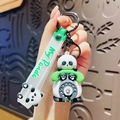 Panda-Schlüsselanhänger mit grünem Retro-Telefon und My Panda Handschlaufe - Panda Armband-Telefon
