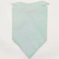 Green and white striped pet bandana with stitching details for dogs and cats - L / Pattern 30/Green White Diagonal Stripe