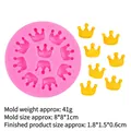 Rosa Silikonform für Kronen aus Fondant und Schokolade mit fertigen Mustern - 3# Rosa (B1120) / Rosa