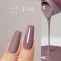 Japanese style plant-based gel nail polish in F116 Cardamom Purple with matte and glossy finishes - F116 Nutmeg Purple