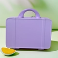 Lavender purple 14-inch mini hardshell suitcase with matte texture and U-shaped handle - 14" / Purple