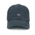 Casquette de baseball bleu marine avec broderie renard gris et visière courbée - Réglable / Bleu marine