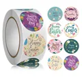 2.5cm colorful Easter bunny and egg sticker roll for festive gift decoration - Easter Color Series (K-189) / 500 Pieces/Pack (Diameter 2.5cm)
