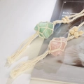 Ciondolo intrecciato a mano con citrino naturale e cristalli di fluorite per auto decor - Avventurina Verde
