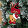 Decorazione a guanto natalizio con orsetto e scritta dorata Merry Christmas per albero - Orso con guanto