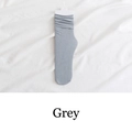 Japanese style gray ribbed knit slouch socks made of thin summer velvet and ice silk - One Size / Gray