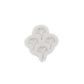 Stampo in silicone foglia di ginkgo a 4 cavità per fondant e resina - 3#Foglia di Ginkgo / Grigio