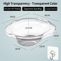 Clear PET hip bath basin for sitz therapy with ergonomic design and size dimensions - Crystal PET Material / Clear