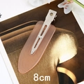 Matter, durchscheinender rosa Haarklammer in 8cm Länge für Styling und Make-up - 30# Haarspange Ohne Knicke / 8cm / Transparentes Orange