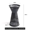 Black plastic florist cone tool for flower arrangements with 30cm height and 16cm diameter - Extra Tall Black Small