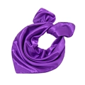 Vibrant purple satin square scarf for kids with a smooth silk-like glossy finish - Medium Purple