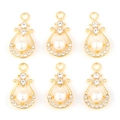 Pendenti a arpa dorati con perle e strass per la creazione di gioielli fai-da-te - A Forma di Arpa / A Forma di Ferro di Cavallo