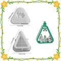 Christmas triangle snowman silicone mold for resin craft with detailed size measurements - Triangular Frame + Snowman Lid