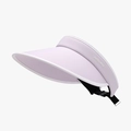 Lavender ice silk sun visor with a wide brim and adjustable buckle closure - Adjustable / Purple