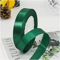 Deep green 1.5cm wide satin ribbon roll for elegant wedding gift box wrapping - Light Dark Green
