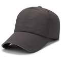 Dark grey quick-dry baseball cap with laser-cut perforations for outdoor breathability - Dark Gray