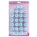 Set mit 26 blau-weißen Mini-Alphabet-Ausstechformen für die Tortendekoration und Backen - 76065 Kleinbuchstaben