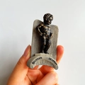 3D Brussels Belgium Manneken Pis souvenir fridge magnet with bronze finish statue - (80) Manneken Pis Belgium