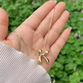 Minimalist 18K gold plated balloon bubble letter K pendant necklace with sleek snake chain - Gold K