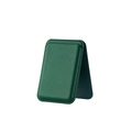 Magnetic green leather card holder and foldable stand for iPhone 16 series - Grass Green