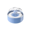 Custodia blu per piumino da cipria con coperchio trasparente e piumino per neonati e salone - Set scatola piumino / Blu