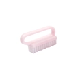 Pink plastic medical surgical hand brush with dense white bristles for nail cleaning - Handheld / Light Pink