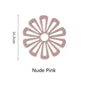 Dessous de plat en silicone rose poudré en forme de pétale, diamètre 16,8 cm - Rose Nude
