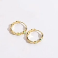 Orecchini a cerchio in oro 14K con ciondoli smaltati malocchio per donna eleganti - Colorato
