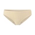 Minimalist beige ribbed cotton panties for women with breathable double-layer crotch - Yellow