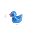 Mini blue resin duck figurine for micro landscapes, height 1.4cm and length 1.8cm - Grey Blue