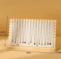 Extra Large Size Beige Velvet (Pine Wood Necklace Board)