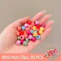 Set di 50 mini fermagli per capelli colorati macaron per bambine, accessori carini - 18# Mollette a fagiolo (50 pezzi)