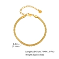 Elegantes goldfarbenes Mesh-Armband für Damen mit verstellbarer Verlängerungskette - 3mm*18-23cm / Gold