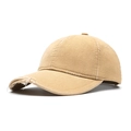 Berretto da baseball in cotone kaki slavato da uomo con dettagli strappati stile vintage - Cachi