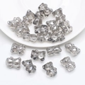 DIY transparent grey 3D bear crystal pendant bead for necklaces and handmade jewelry - Smoke Gray
