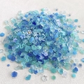 Blue mixed resin charms for DIY nails featuring camellias, bows, and heart shapes - Blue Bagged