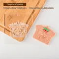 Christmas fireplace acrylic stamp for fondant cookies with detailed texture design - Fireplace - Stamp