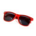 Occhiali da sole quadrati classici con montatura rossa e lenti grigie UV400 - Rosso