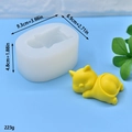 Detalle del molde de silicona para hacer jabones y velas de gato 3D durmiendo - Gato