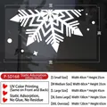 Detailed size chart for Christmas snowflake window stickers in multiple dimensions - P-SD168 Large Snowflake Top / S Small (40x25cm)