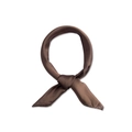Brown satin heatless hair curler with smooth silk texture shown in a neat knot - Matching Scarf / Brown