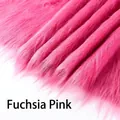 Peach red long pile faux fur fabric strip with soft texture for DIY craft projects - 5cm Width * 180cm / Rose Pink