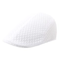 Atmungsaktive weiße Mesh-Schiebermütze für den Sommer mit minimalistischem Strickdesign - 58cm / Weiß