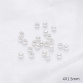 Silver 4x1.5mm metal spacer beads for DIY jewelry making and handmade bracelets - Thick Silver Plated 4mm
